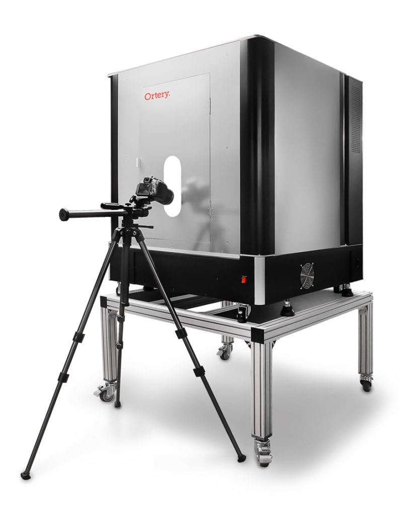 The Ortery ErgoStand is designed specifically for the PhotoBench Lightbox series and makes shooting product photos bringing your Photobench to the perfect height.